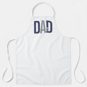 Moderne marineblauw gepersonaliseerd vader opgeric schort