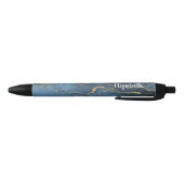 Moderne marineblauw goudgrijze Geode Pen (Bodem)