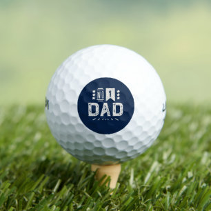 Moderne marineblauwe crème Beste Vader Golfballen