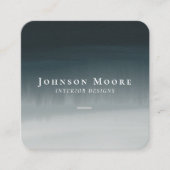 Moderne marineblauwe Waterverf Abstract Vierkante Visitekaartje (Voorkant)