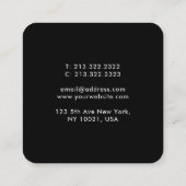 Moderne marineblauwe Waterverf Abstract Vierkante Visitekaartje (Achterkant)