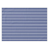 Moderne marineblauwtong en wit-nautische strepen tafelkleed (Voorkant (Horizontaal))