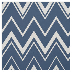 Moderne marineblauwtonijn en wit chevron-patroon stof