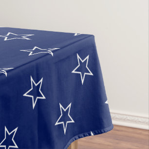 Moderne marineblauwwitte sterren tafelkleed