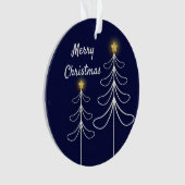 Moderne marinekerstboom Grafisch Ornament (voorkant)