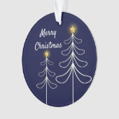 Moderne marinekerstboom Grafisch Ornament (voorkant)