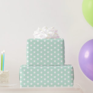 Moderne marinekont groene witte sterren cadeau cadeaupapier
