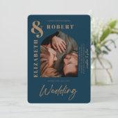 Moderne marinescheepsbruin, stijlvol, geboucheerd  kaart (Staand voorkant)