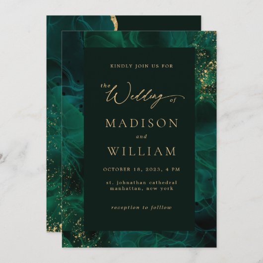 Moderne marinesroop en goudoliesagate kaart (Voorkant / Achterkant)