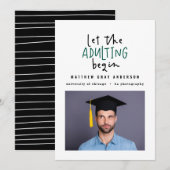 Moderne markeerpen die foto-afstuderen toevoegen aankondiging (Voorkant / Achterkant)