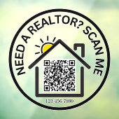 Moderne marketing QR-code raamsticker voor vastgoe (Vel 3)