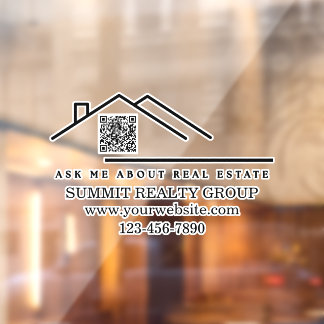Moderne Marketing QR-code voor onroerend goed Raamsticker