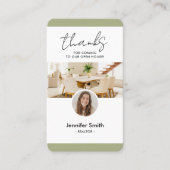 Moderne Marketing QR-code voor Vastgoed Foto Visitekaartje (Voorkant)