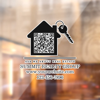 Moderne Marketing QR Code voor Vastgoed Raamsticker