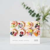 Moderne marketing voor catering of bakkerij briefkaart (Staand voorkant)