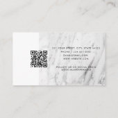 Moderne marmer Business Logo QR Code Loyalty Visitekaartje (Achterkant)