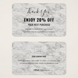 Moderne marmer-coupon Kaart