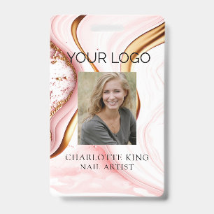 Moderne marmer Employee Photo ID Badge