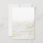 Moderne marmer Fade White met Gold Custom Photo Save The Date (Achterkant)