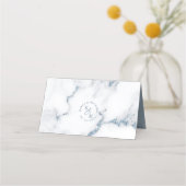 Moderne marmer Glitter Table Place Dusty Blue ID81 (Achterkant)