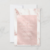 Moderne marmer Glitter Vrijgezellenfeest RoseGold  Kaart (Voorkant)