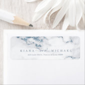 Moderne marmer Glitter Wedding Dusty Blue ID816 Etiket (Insitu)