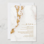 Moderne marmer Glitter Wedding Gold ID816 (Voorkant)
