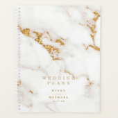Moderne marmer Glitter Wedding Gold ID816 Planner (Voorkant)