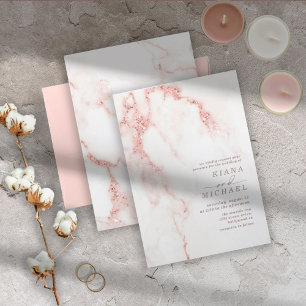 Moderne marmer Glitter Wedding Roos Gold ID816