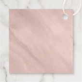 Moderne marmer Glitter Wedding Roos Gold ID816 Bedankjes Labels (Achterkant)