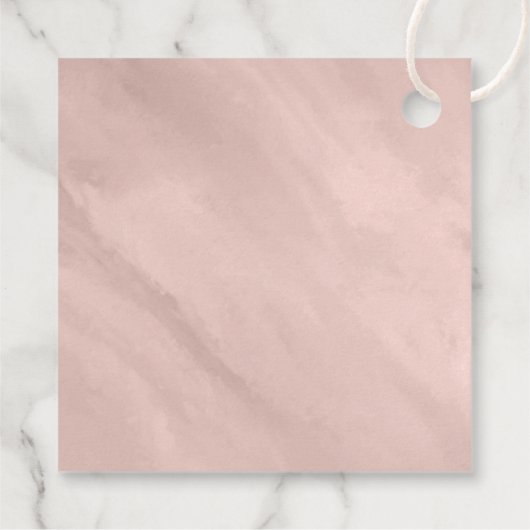 Moderne marmer Glitter Wedding Roos Gold ID816 Bedankjes Labels (Achterkant)