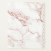 Moderne marmer Glitter Wedding Roos Gold ID816 Planner (Achterkant)