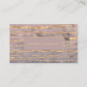 Moderne marmer Gold Foil Gemstone Interior Designe Klantenkaartje (Voorkant)