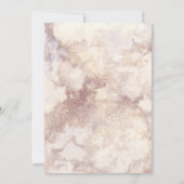 Moderne marmer + Gold Vrijgezellenfeest Kaart (Achterkant)