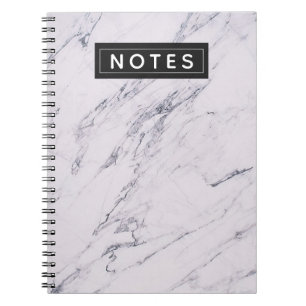 Moderne Marmer Grijs Wit Zwart Chic Gepersonalisee Notitieboek
