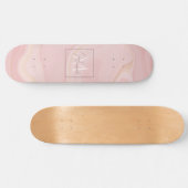 Moderne marmer Pink Gold Glitter Achtergrond Skateboard (Horizontaal)