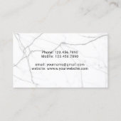 Moderne marmer Professional Custom Logo minimalist Visitekaartje (Achterkant)