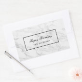 Moderne marmer rechthoekige sticker (Envelop)