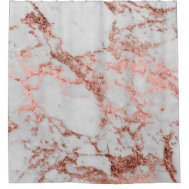 Moderne marmer Roos Gold Glitter Douchegordijn