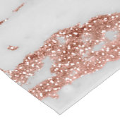 Moderne marmer Roos Gold Glitter Korte Tafelloper (Hoek)