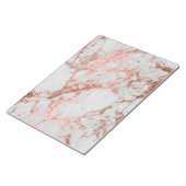 Moderne marmer Roos Gold Glitter Notitieblok (Schuin)