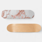 Moderne marmer Roos Gold Glitter Skateboard (Horizontaal)