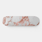 Moderne marmer Roos Gold Glitter Skateboard (Horizontaal)