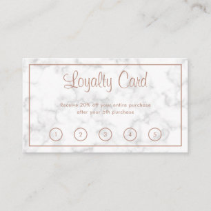 Moderne marmer Roos Gold Script Elegant Business Klantenkaartje