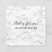 Moderne marmer Typography Professional Vierkante Visitekaartje (Voorkant)