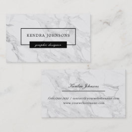 Moderne marmer visitekaartje