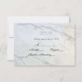 Moderne marmeren achtergrond RSVP kaartje (Voorkant)