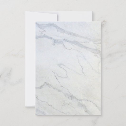 Moderne marmeren achtergrond RSVP kaartje (Achterkant)