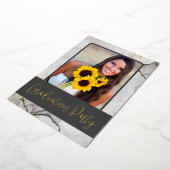 Moderne Marmeren Afstudeerfeest Folie Uitnodiging (Gedraaid)