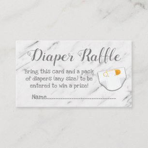 Moderne Marmeren Baby showers Luier Raffle Kaarten